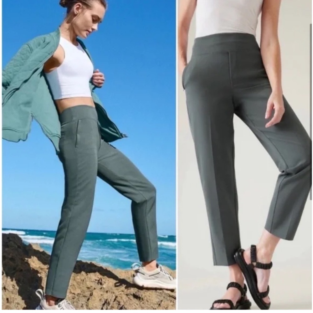 Athleta Women's Endless High Rise Pant in Bali Green Color